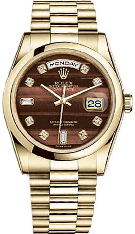 Rolex Day-Date 36 Solid 18K Gold Watch 118208-0332