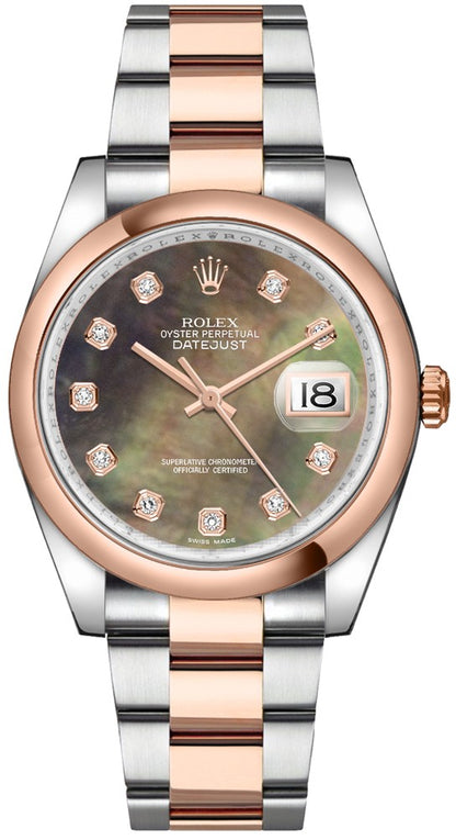 Rolex Datejust 36 Stainless Steel & Rose Gold Watch 116201-0079