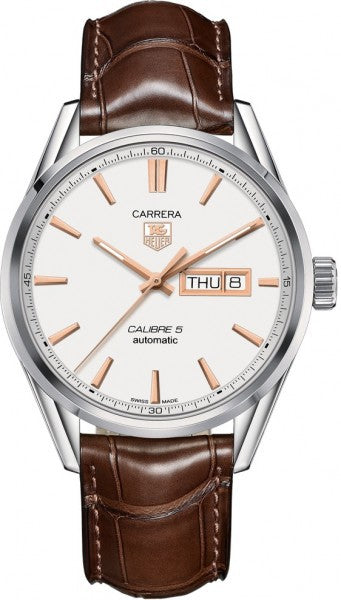 Tag Heuer Carrera Day Date Silver Dial Men's Watch WAR201D.FC6291