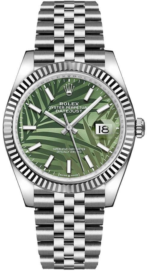 Rolex Datejust 36 White Gold Fluted Bezel Unisex Watch 126234-0047