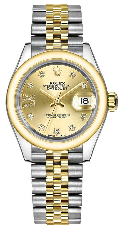 Rolex Lady-Datejust 28 Steel & Gold Watch 279163