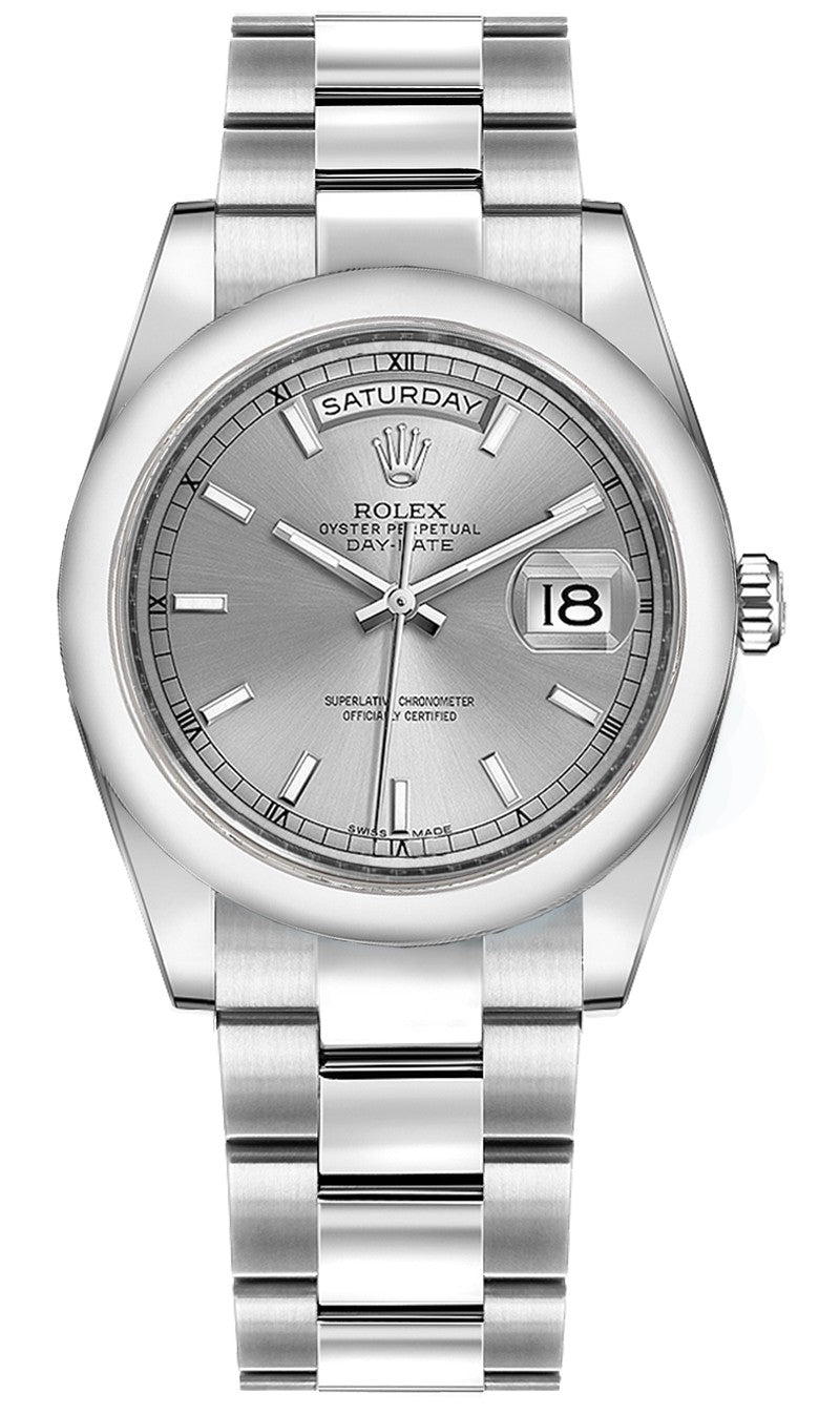 Rolex Day-Date 36 Luxury Swiss White Gold Watch 118209