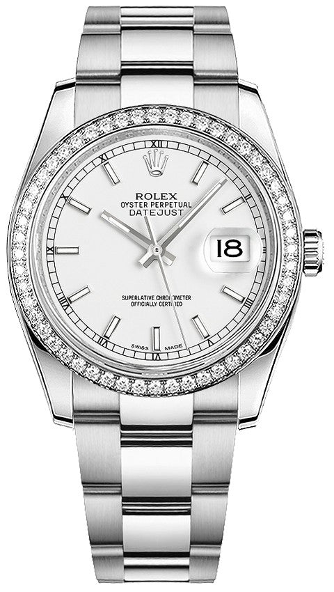 Rolex Datejust 36 White Dial Oyster Bracelet Watch 116244