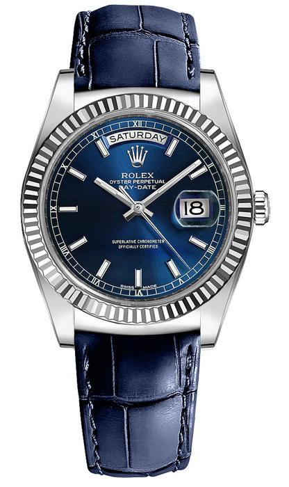 Rolex Day-Date 36 Blue Dial Watch 118139-0004