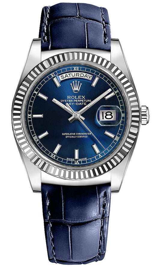 Rolex Day-Date 36 Blue Dial Watch 118139-0004