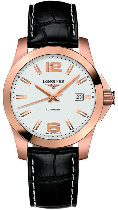 Longines Conquest 18k Rose Gold Men's Watch L3.676.8.76.3