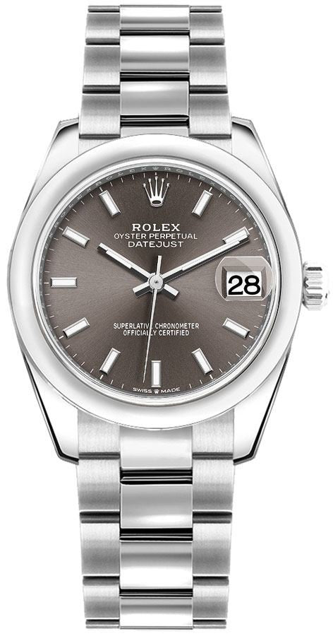 Rolex Datejust 31 Dark Grey Index Dial Women's Watch 278240-0009