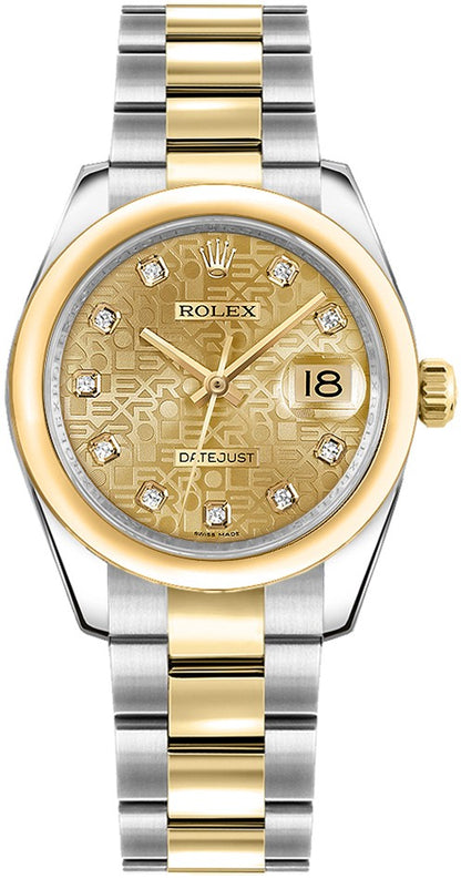 Rolex Datejust 31 Champagne Jubilee Dial Watch 178243