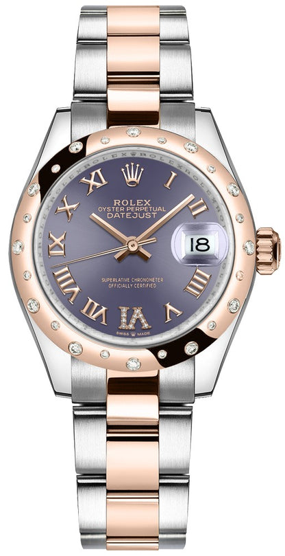 Rolex Datejust 31 Aubergine Dial Roman Numerals Women's Watch 278341RBR-0019