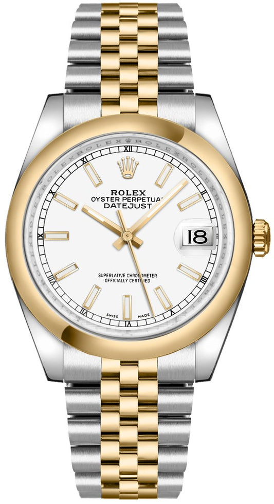 Rolex Datejust 36 White Dial Jubilee Bracelet Watch 116203-0165