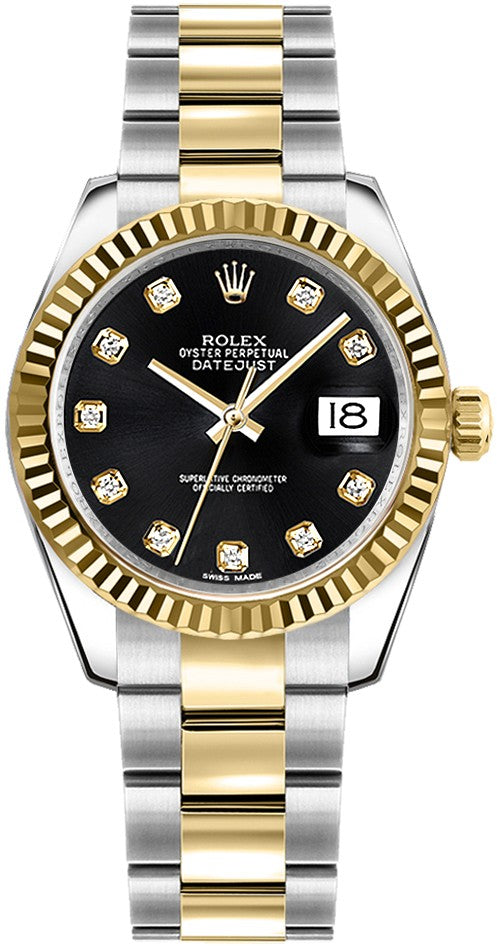 Rolex Datejust 31 Black Dial Women's Watch 178273-0045