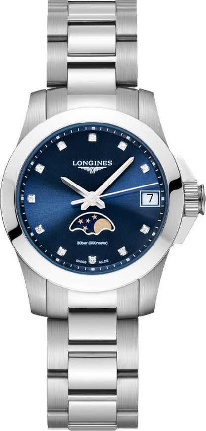 Longines Conquest Moon Phase Women's Watch L3.380.4.97.6