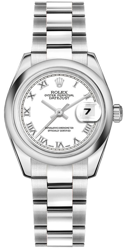 Rolex Datejust 31 White Dial Domed Bezel Women's Watch 178240-0031