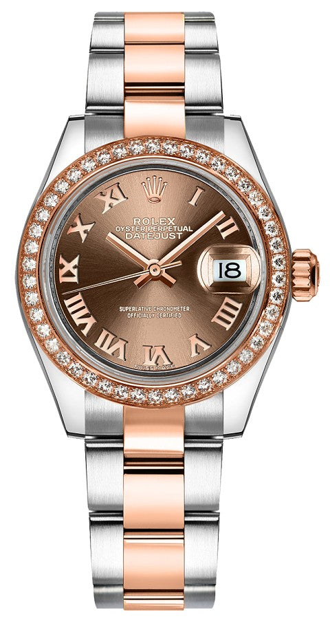 Rolex Lady-Datejust 28 Oyster Bracelet Steel & Rose Gold Watch 279381RBR-0010