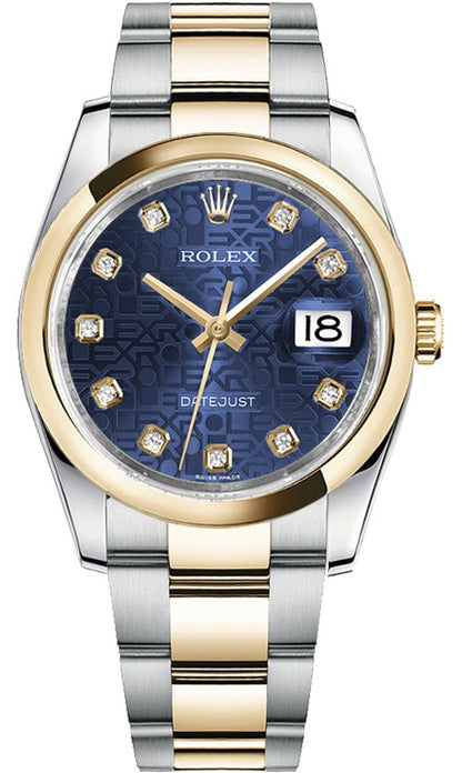 Rolex Datejust 36 Blue Diamond Jubilee Watch 116203