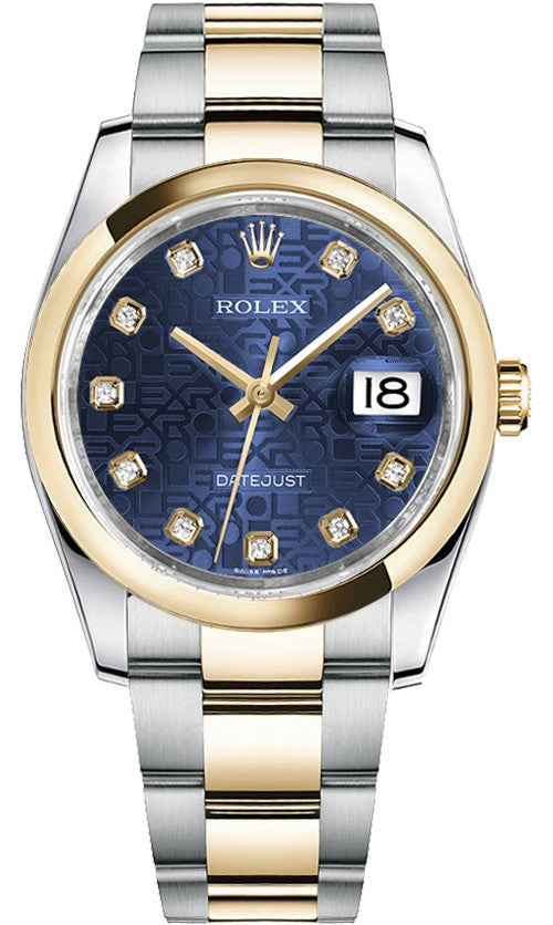 Rolex Datejust 36 Blue Diamond Jubilee Watch 116203