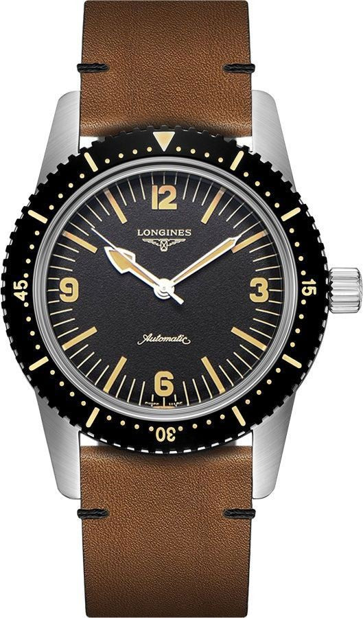 Longines Skin Diver Black Dial Men's Diving Watch L2.822.4.56.2