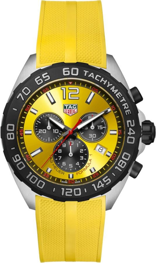 Tag Heuer Formula 1 Quartz Chronograph Yellow Men's Watch CAZ101AM.FT8054