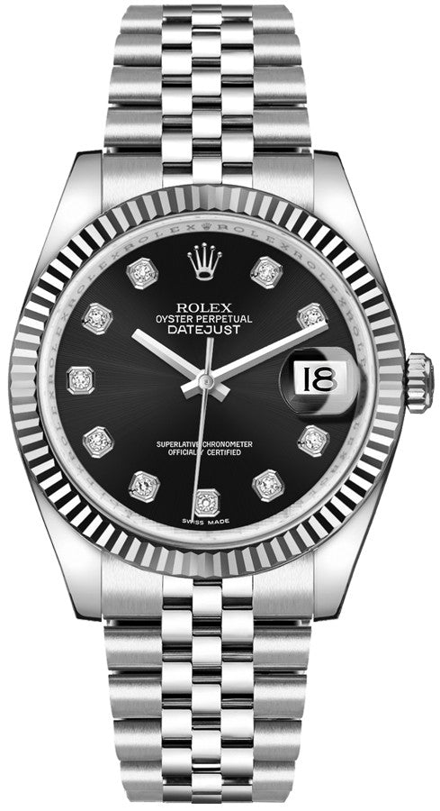 Rolex Datejust 36 Black Diamond Dial Luxury Watch 116234-0083