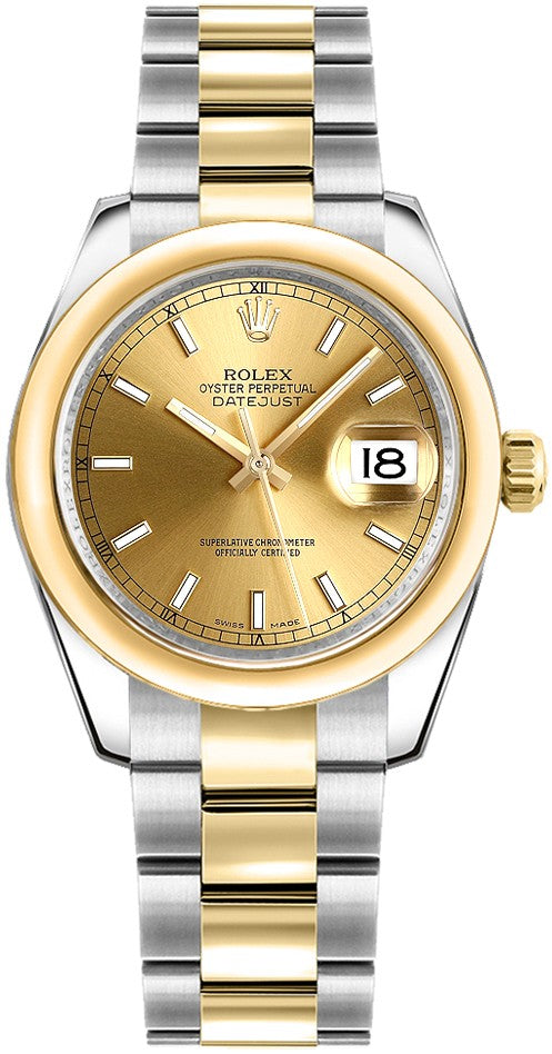 Rolex Datejust 31 Yellow Gold & Steel Watch 178243-0008