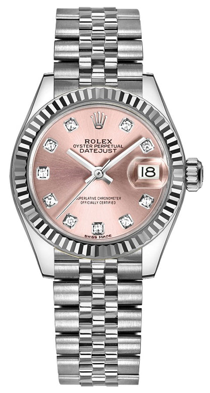 Rolex Lady-Datejust 28 Pink Diamond Dial Women's Watch 279174-0003