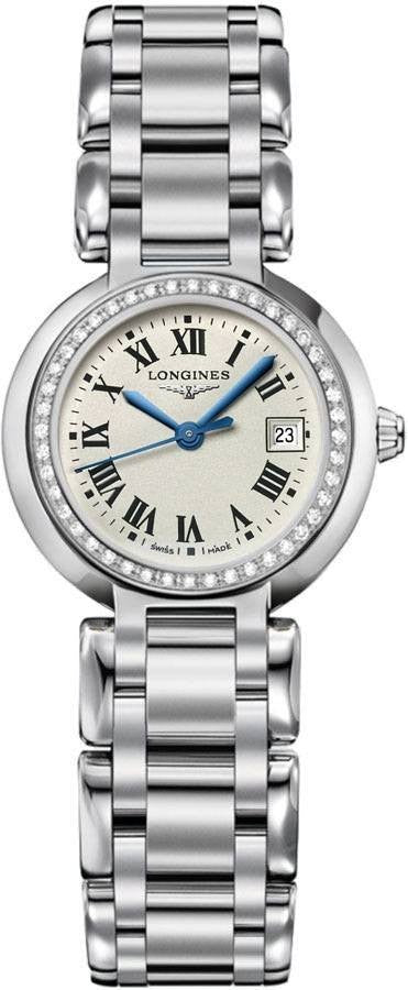 Longines PrimaLuna Steel 26.5mm Diamond Women's Watch L8.110.0.71.6