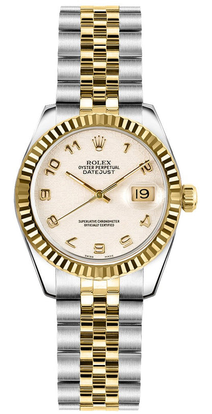 Rolex Lady-Datejust 26 Ivory Dial Watch 179173