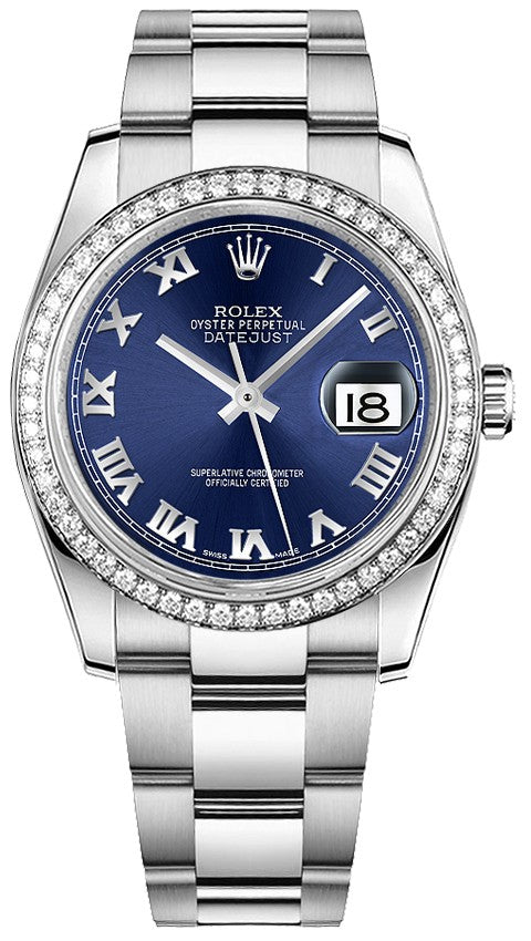 Rolex Datejust 36 Women's Blue Dial Watch 116244