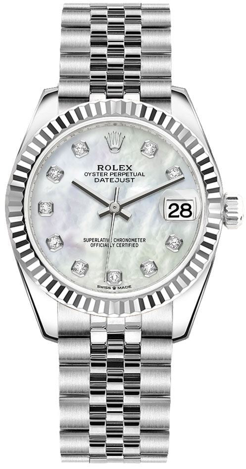 Rolex Datejust 31 Steel & 18k White Gold Women's Watch 278274-0006
