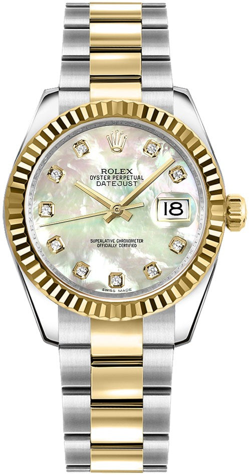 Rolex Datejust 31 Mother of Pearl Diamond Women's Watch 178273-0038