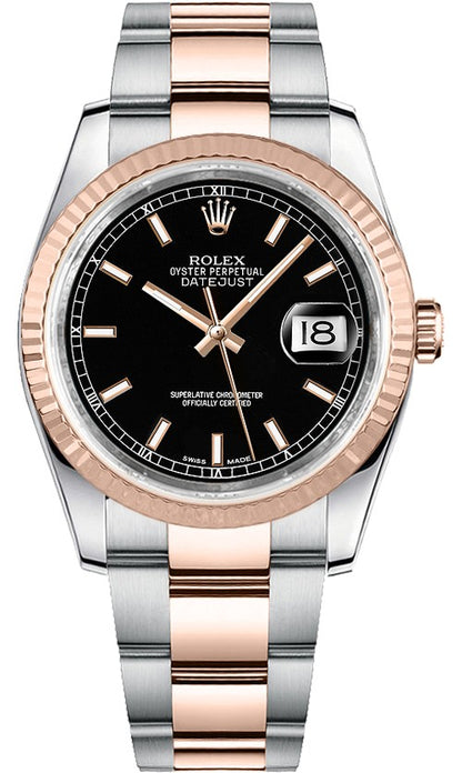 Rolex Datejust 36 Everose Gold & Stainless Steel Watch 116231-0093