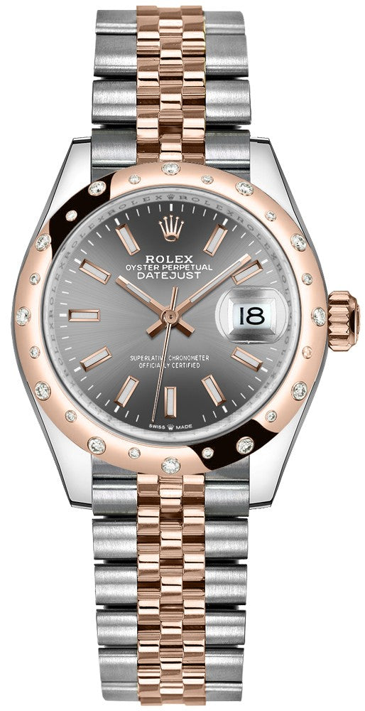 Rolex Datejust 31 Domed Diamond Bezel Women's Watch 278341RBR-0018