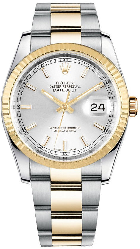 Rolex Datejust 36 Silver Dial Oyster Bracelet Watch 116233-0169