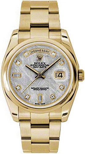 Rolex Day-Date 36 Meteorite Grey Diamond Dial Watch 118208-0134