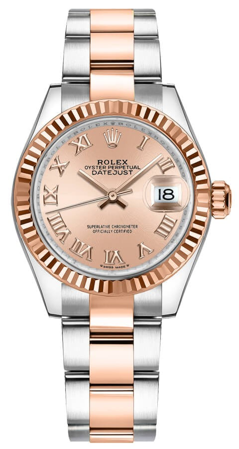 Rolex Lady-Datejust 28 Oystersteel and Everose Gold Watch 279171-0026