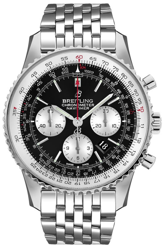 Breitling Navitimer 1 B01 Chronograph 46 Black Dial Men's Watch AB0127211B1A1