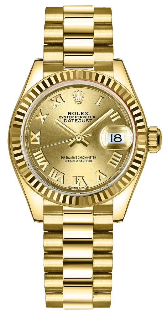 Rolex Lady-Datejust 28 President Bracelet Women's Watch 279178-0022