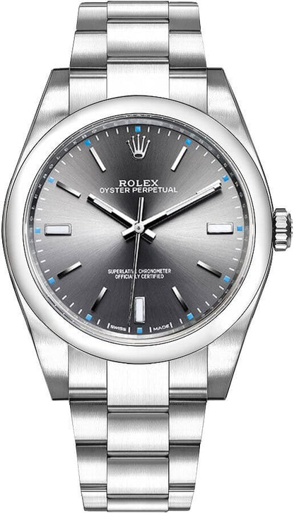 Rolex Oyster Perpetual 39 Dark Rhodium Men's Watch 114300-0001