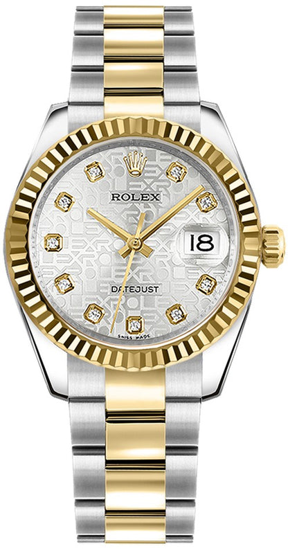 Rolex Datejust 31 Luxury Silver Jubilee Diamond Watch 178273-0010