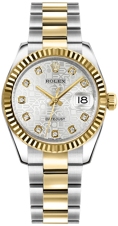 Rolex Datejust 31 Luxury Silver Jubilee Diamond Watch 178273-0010