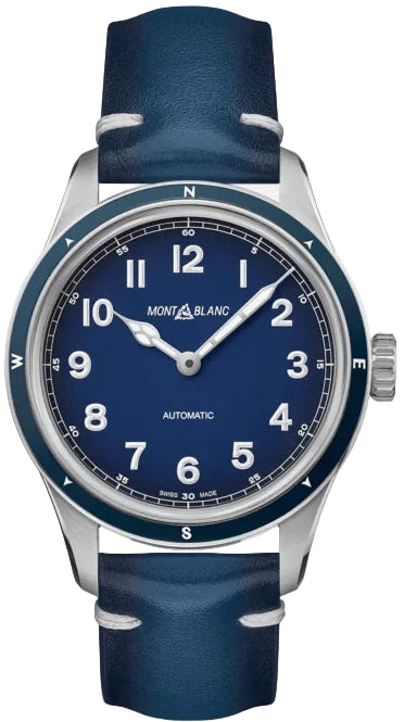 MontBlanc 1858 Automatic Blue Dial Men's Watch 126758